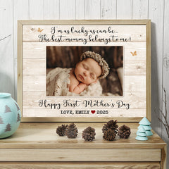 First Mothers Day Gift From Baby | Mommys First Mothers Day Canvas