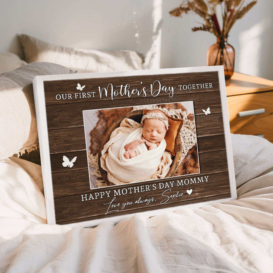 First Mothers Day Gift From Baby | New Mom Canvas
