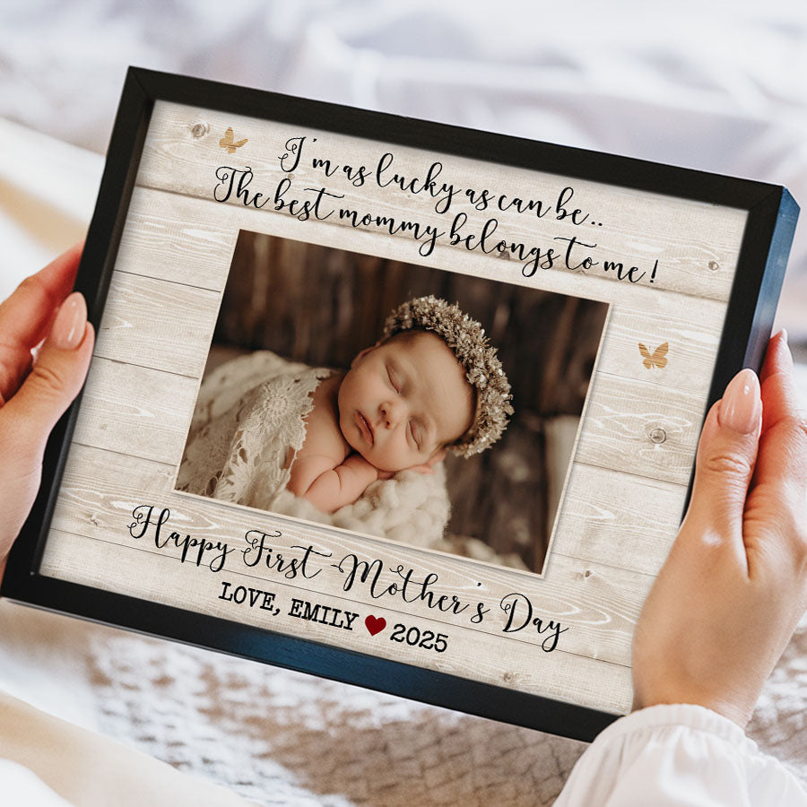 First Mothers Day Gift From Baby | New Mom Canvas | Dear Mommy Canvas