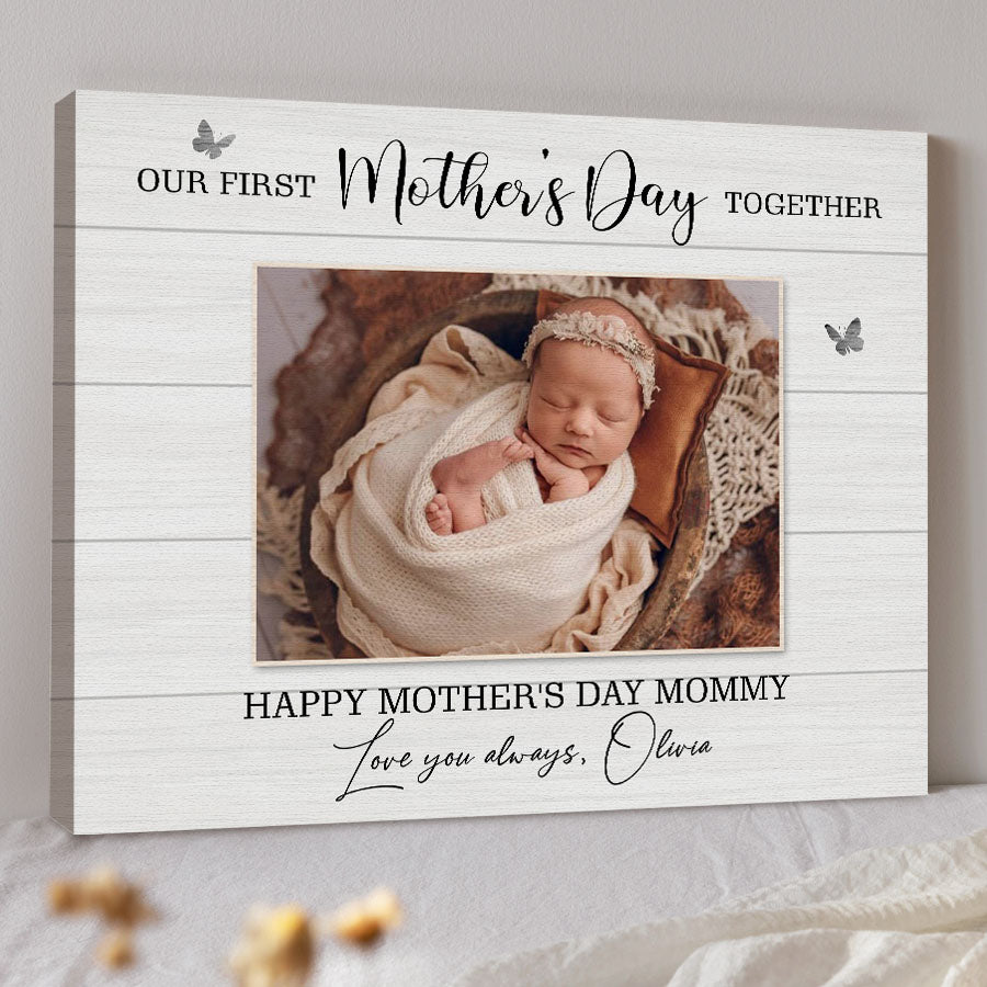Moms First Mothers Day Gift | Our First Mothers Day Together Canvas