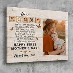 First Mothers Day Gift  | Dear Mommy Canvas