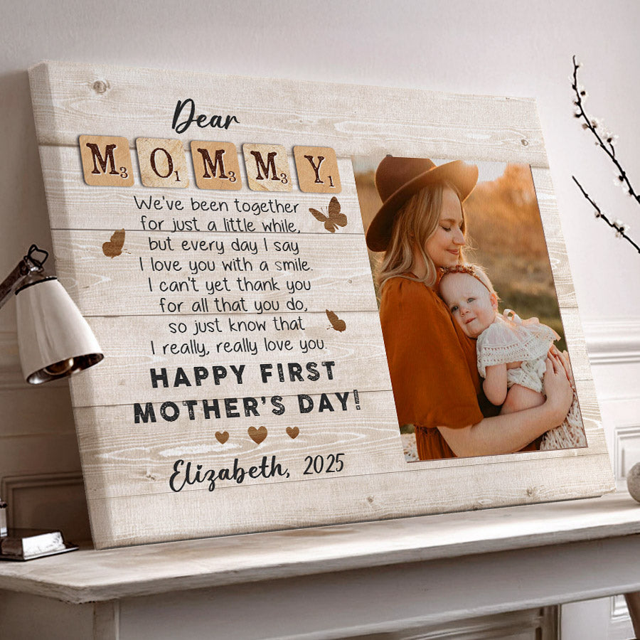 First Mothers Day Gift  | Dear Mommy Canvas