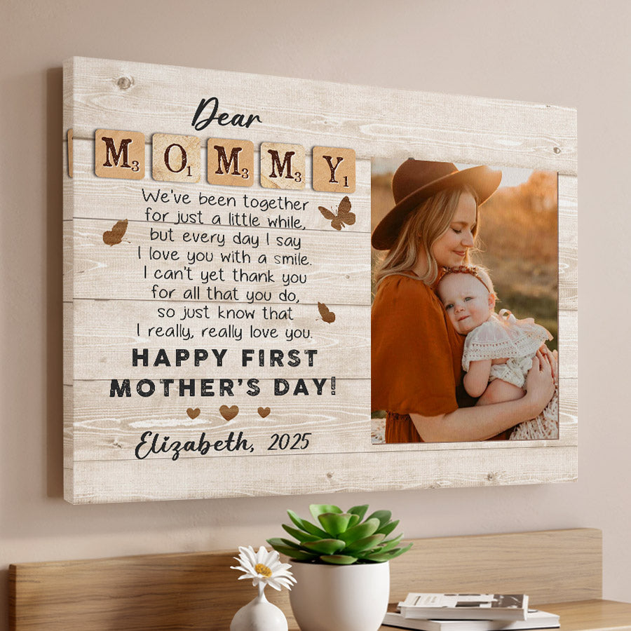 First Mothers Day Gift  | Dear Mommy Canvas