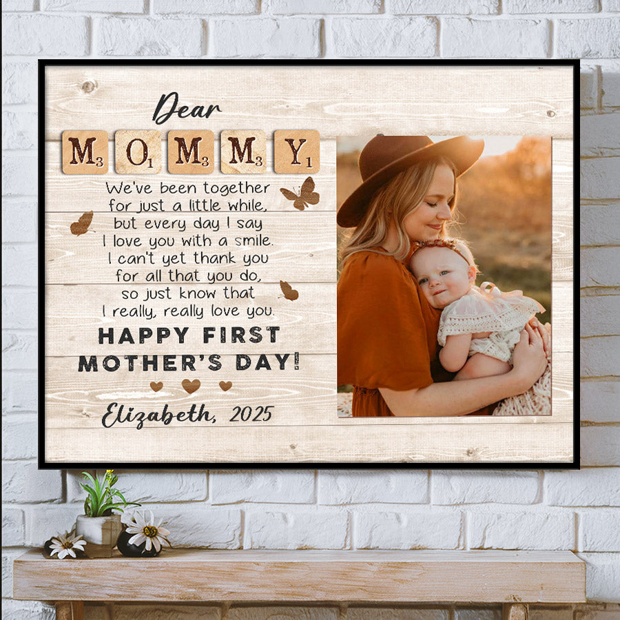 First Mothers Day Gift  | Dear Mommy Canvas