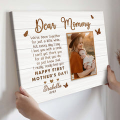 First Time Mothers Day Gift | First Mothers Day Canvas | Best First Mothers Day Gift