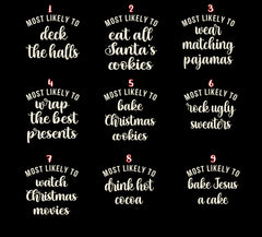 Custom Christmas Most Likely To Shirt, Matching Family Shirts