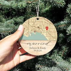 Married Ornament | Ceramic Ornament | Circle Shape