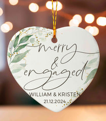 Married Ornament | Ceramic Ornament | Heart Shape 1-side Printed