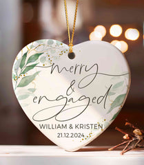 Married Ornament | Ceramic Ornament | Heart Shape 1-side Printed