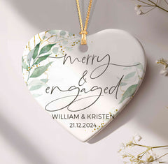 Married Ornament | Ceramic Ornament | Heart Shape 1-side Printed