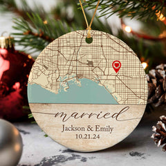Married Ornament | Ceramic Ornament | Circle Shape