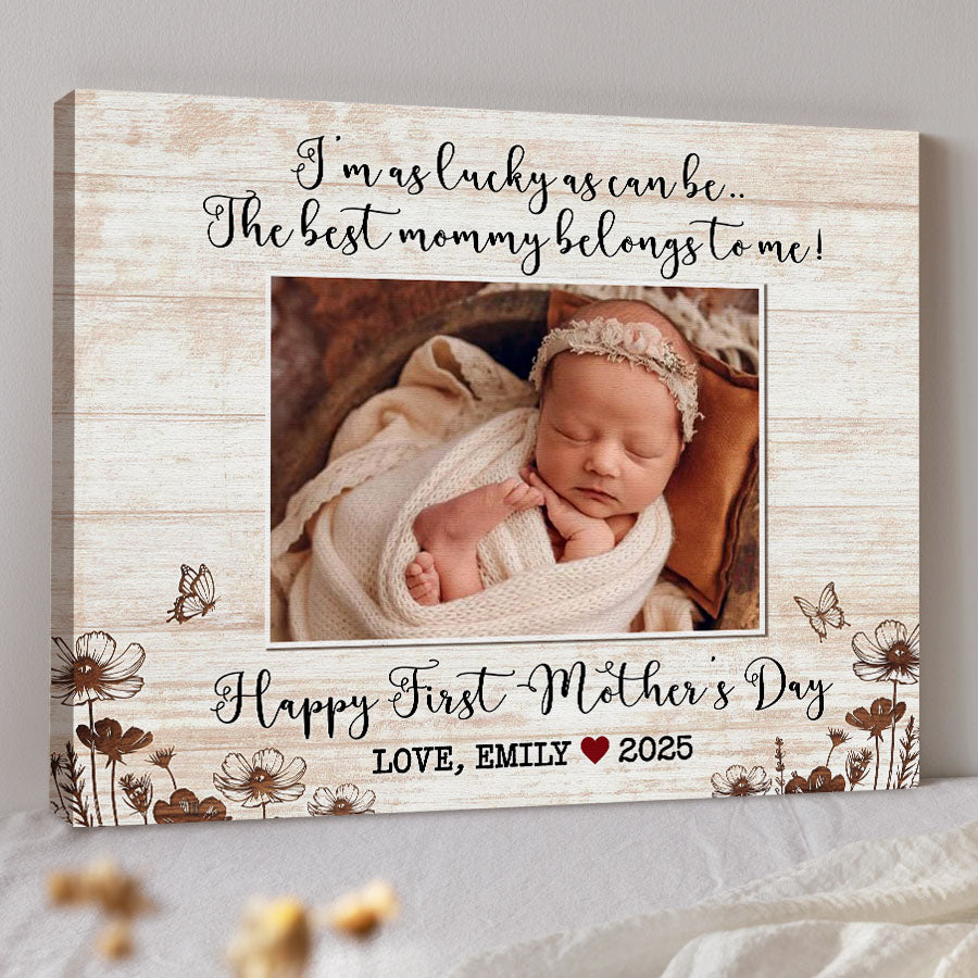 Moms First Mothers Day Gift | Mommys First Mothers Day Canvas