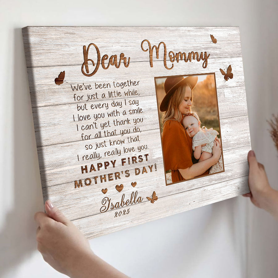 Mothers Day Gift For First Time Mom | First Mothers Day Canvas | 1st Mothers Day Gift
