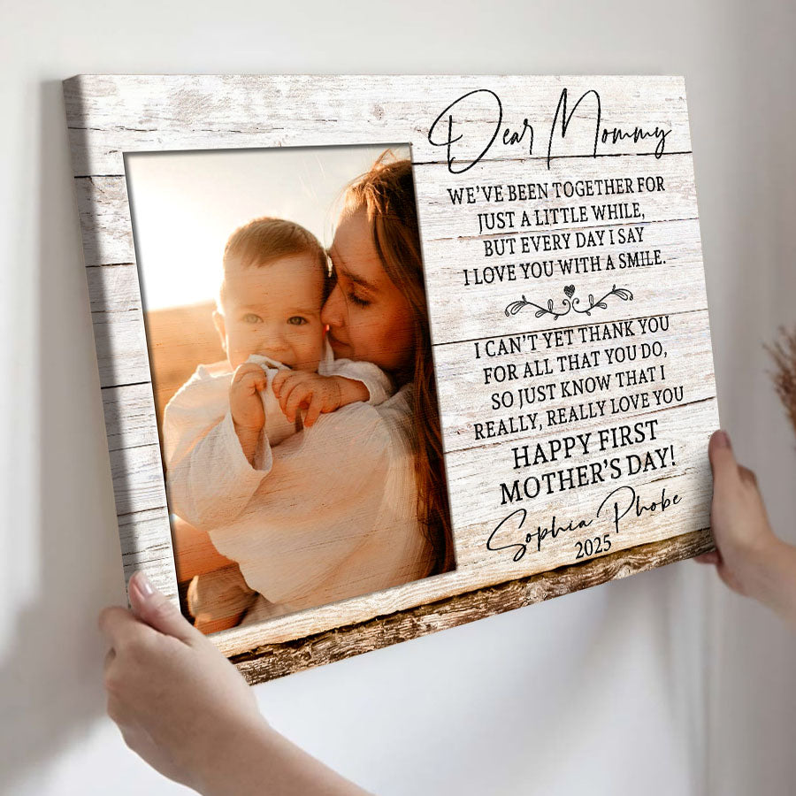 Mothers Day Gift For New Mom | New Mom Canvas | New Mother Canvas | Dear Mommy Canvas