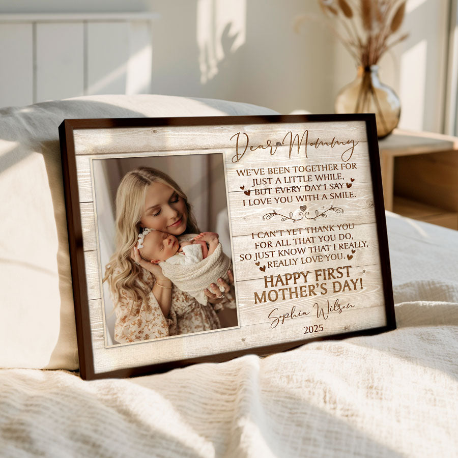 Mothers Day Gift For New Mom | Dear Mommy Canvas | New Mom Canvas | New Mother Canvas