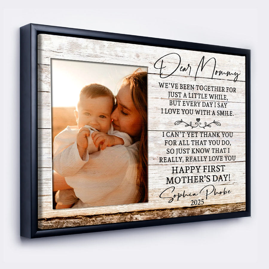 Mothers Day Gift For New Mom | New Mom Canvas | New Mother Canvas | Dear Mommy Canvas