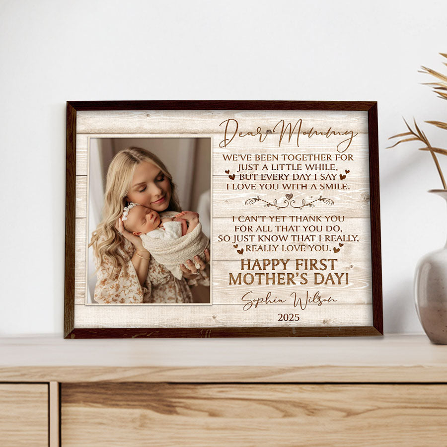 Mothers Day Gift For New Mom | Dear Mommy Canvas | New Mom Canvas | New Mother Canvas