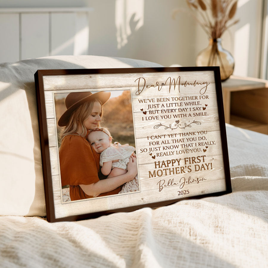 Mothers Day Gift For New Mom | New Mother Canvas | Dear Mommy Canvas | New Mom Canvas