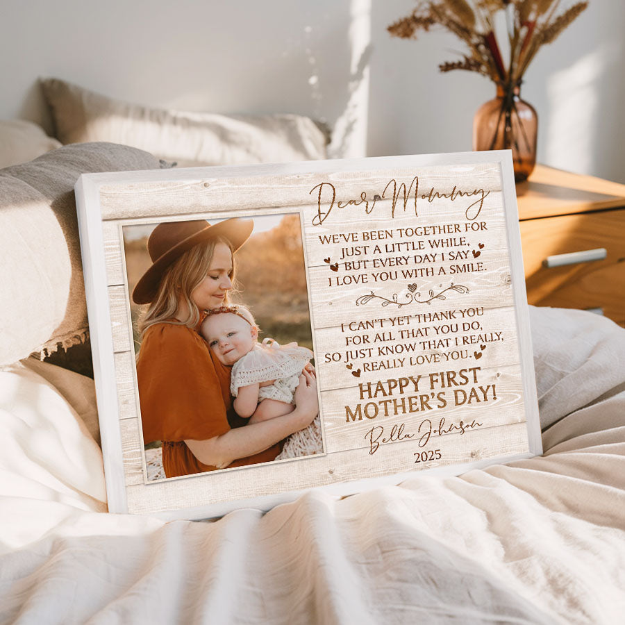 Mothers Day Gift For New Mom | New Mother Canvas | Dear Mommy Canvas | New Mom Canvas