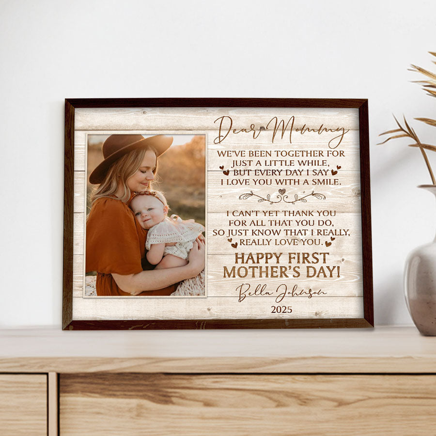 Mothers Day Gift For New Mom | New Mother Canvas | Dear Mommy Canvas | New Mom Canvas