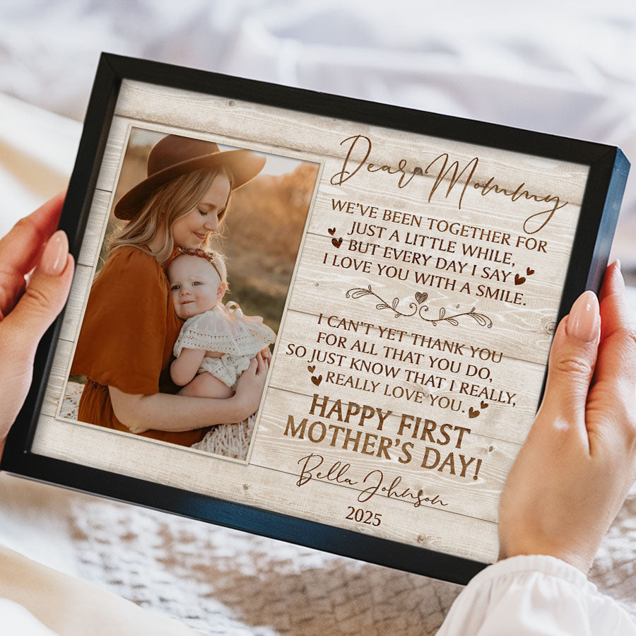 Mothers Day Gift For New Mom | New Mother Canvas | Dear Mommy Canvas | New Mom Canvas