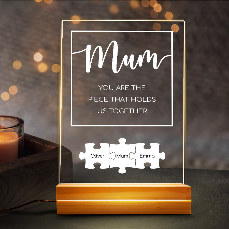 Mothers Day Gift For Wife | Photo Acrylic Plaque Night Light