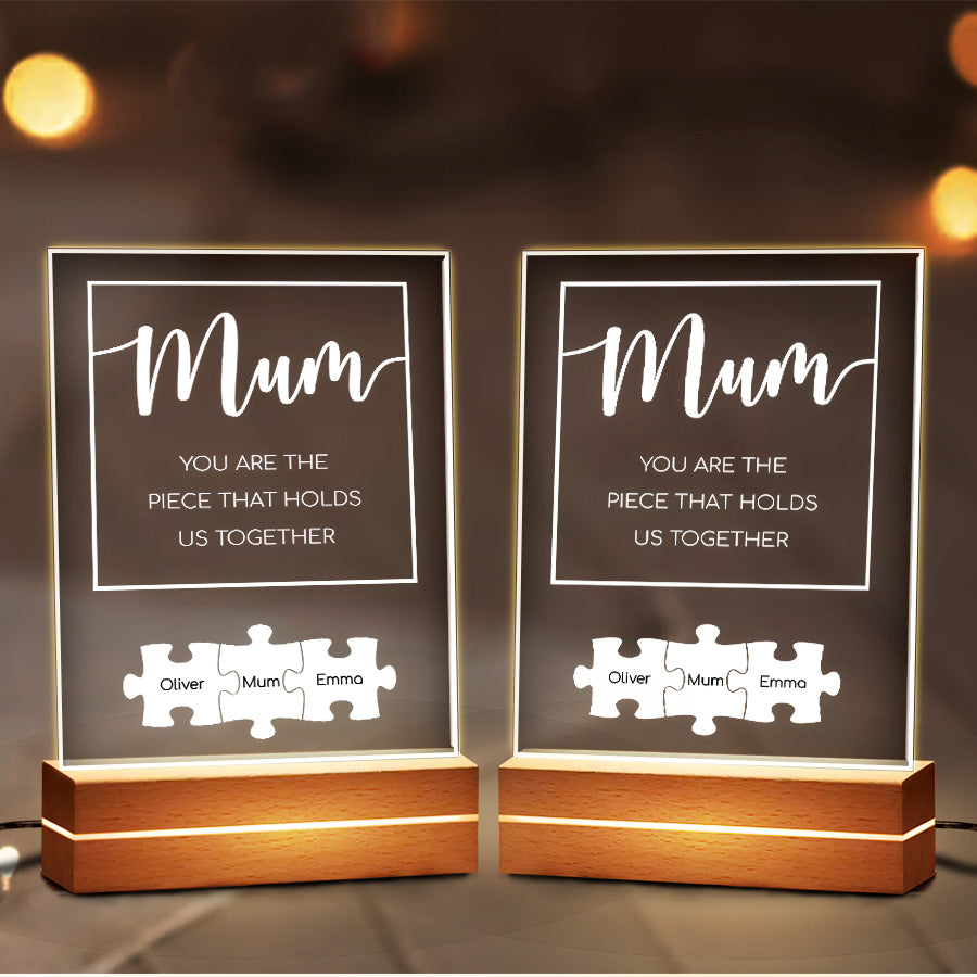 Mothers Day Gift From Husband | Photo Acrylic Plaque Night Light