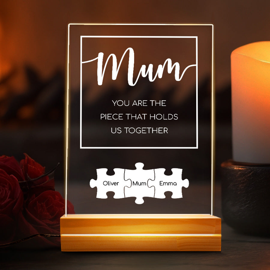 Mothers Day Gift From Husband | Photo Acrylic Plaque Night Light