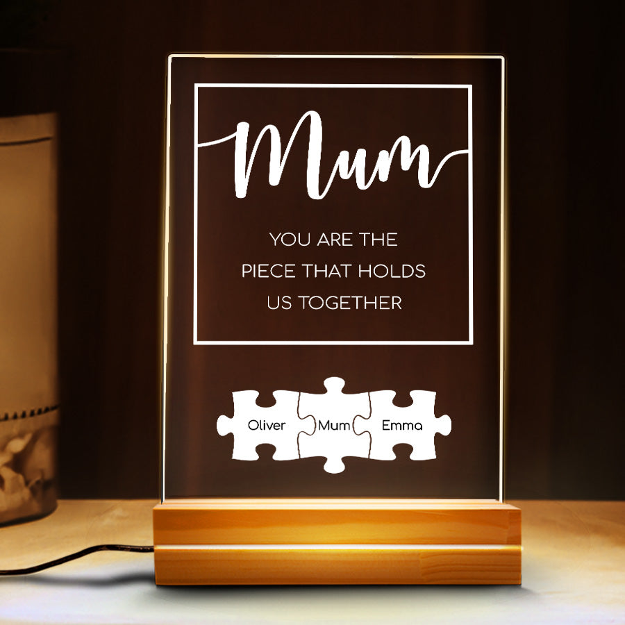 Mothers Day Gift From Husband | Photo Acrylic Plaque Night Light