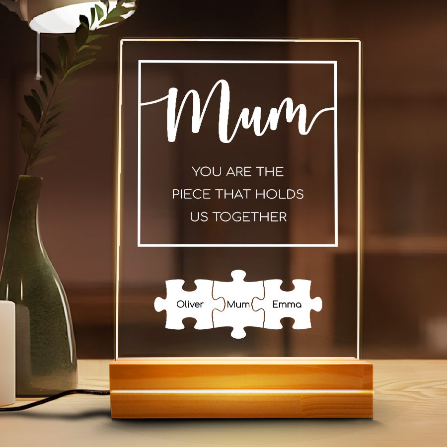 Mothers Day Gift From Husband | Photo Acrylic Plaque Night Light