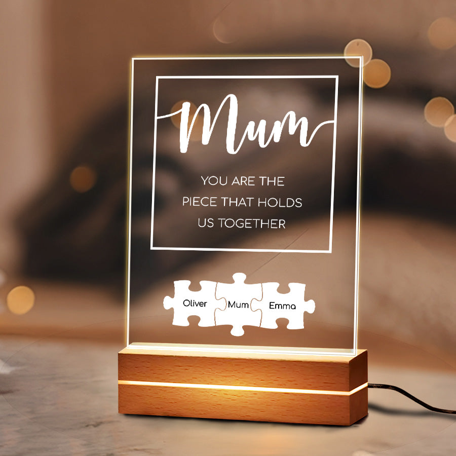 Mothers Day Gift From Husband | Photo Acrylic Plaque Night Light