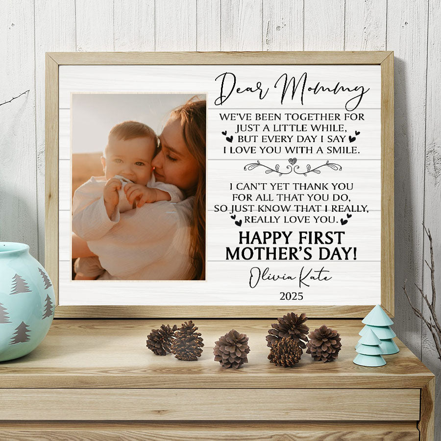 New Mom Mothers Day Gift | New Mom Canvas | Dear Mommy Canvas | New Mother Canvas