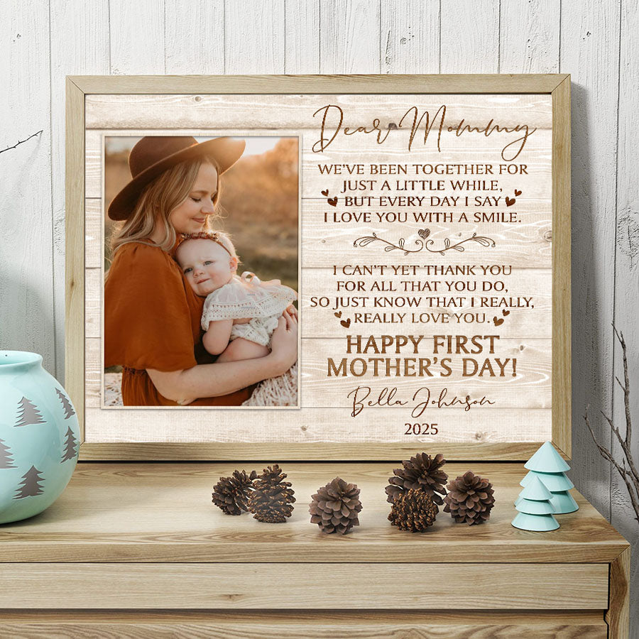 New Mom Mothers Day Gift | New Mother Canvas | Dear Mommy Canvas | New Mom Canvas