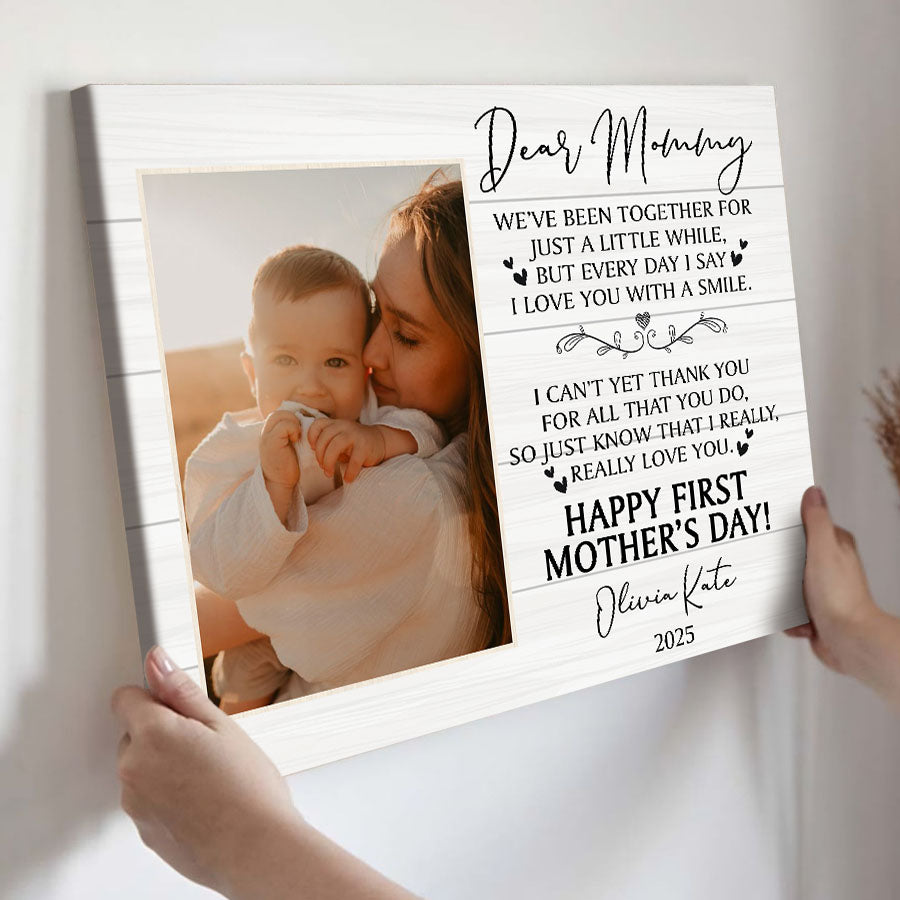 New Mom Mothers Day Gift | New Mom Canvas | Dear Mommy Canvas | New Mother Canvas