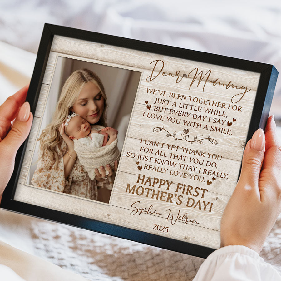 New Mom Mothers Day Gift | Dear Mommy Canvas | New Mom Canvas | New Mother Canvas
