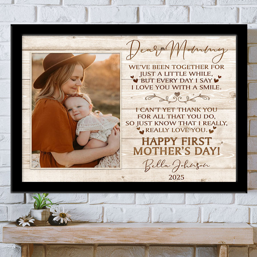 New Mom Mothers Day Gift | New Mother Canvas | Dear Mommy Canvas | New Mom Canvas