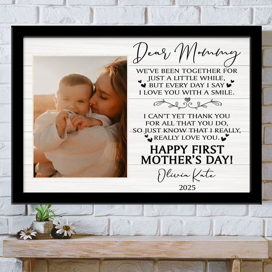 New Mom Mothers Day Gift | New Mom Canvas | Dear Mommy Canvas | New Mother Canvas