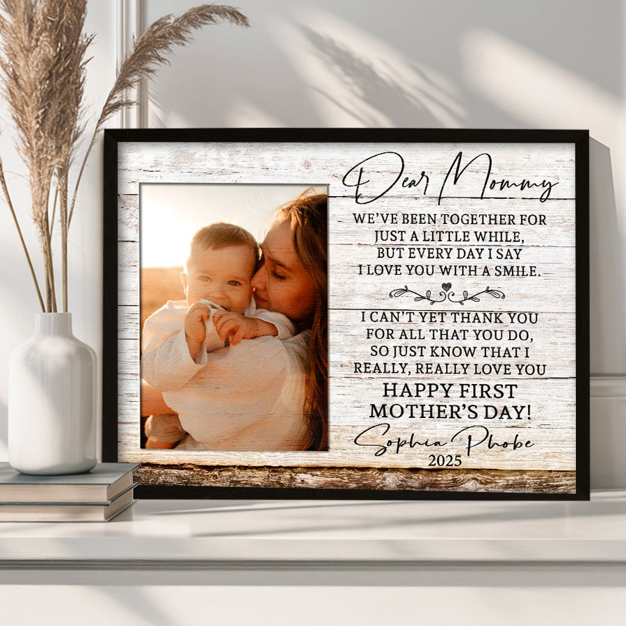 New Mom Mothers Day Gift | New Mom Canvas | New Mother Canvas | Dear Mommy Canvas
