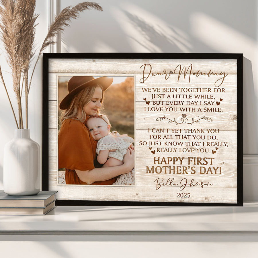 New Mothers Mothers Day Gifts | New Mother Canvas | Dear Mommy Canvas | New Mom Canvas