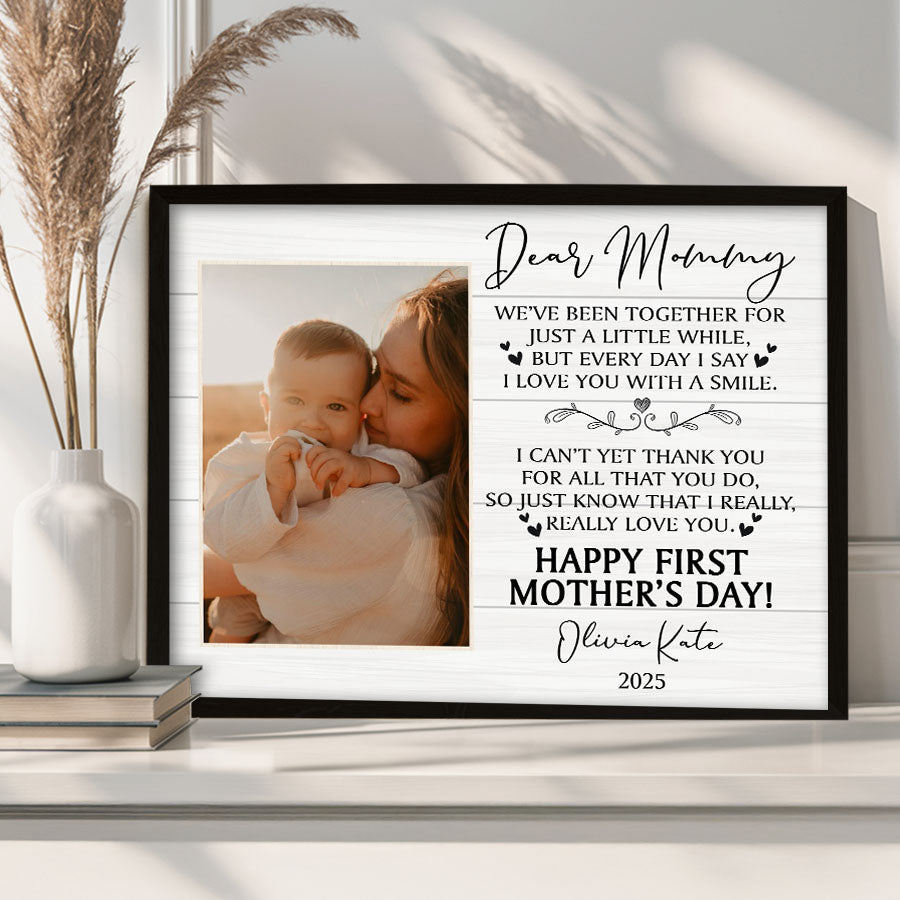 New Mothers Mothers Day Gifts | New Mom Canvas | Dear Mommy Canvas | New Mother Canvas