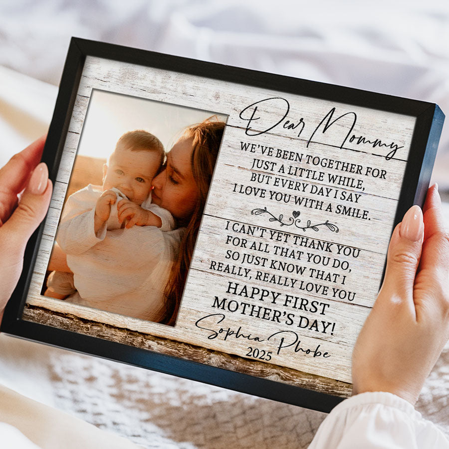 New Mom Mothers Day Gift | New Mom Canvas | New Mother Canvas | Dear Mommy Canvas