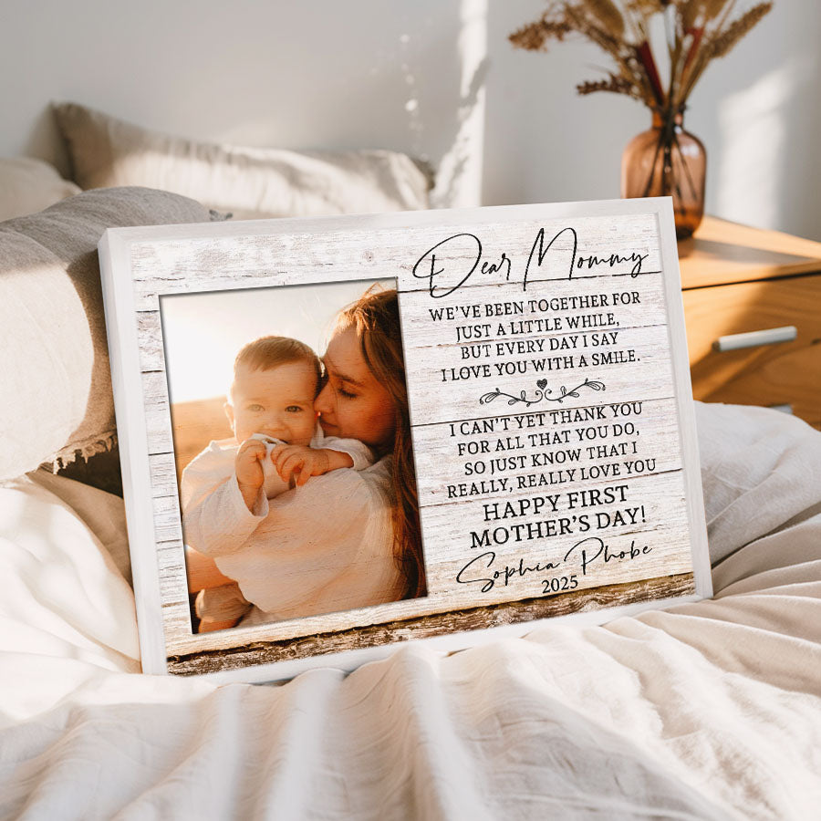 New Mothers Mothers Day Gifts | New Mom Canvas | New Mother Canvas | Dear Mommy Canvas