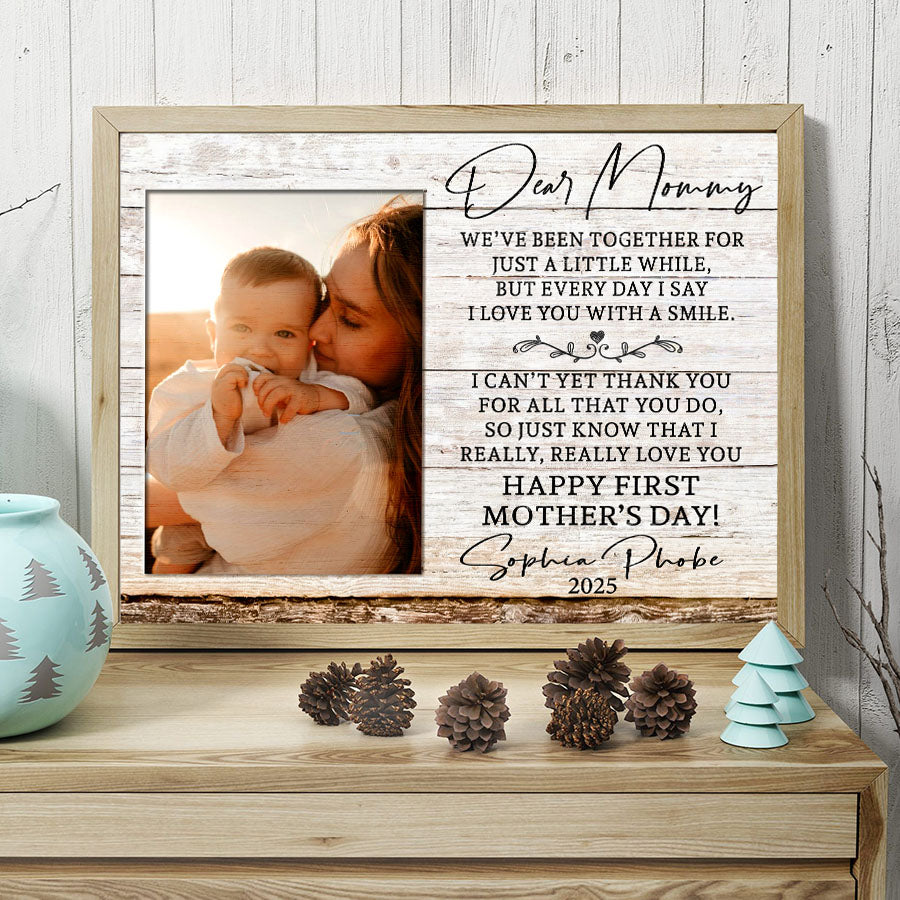 New Mom Mothers Day Gift | New Mom Canvas | New Mother Canvas | Dear Mommy Canvas