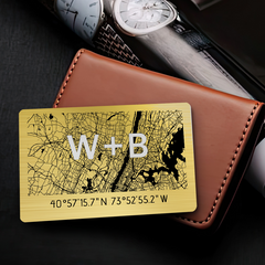 Personalised Wallet Insert Card | Custom Map Wallet Photo Insert