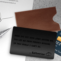 Personalised Wallet Insert Card | Personalized Gift for Him