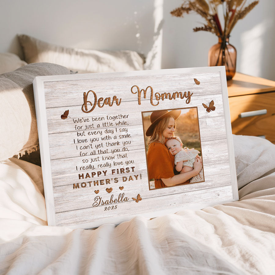 Personalized First Mothers Day Gift | First Mothers Day Canvas | 1st Mothers Day Gift