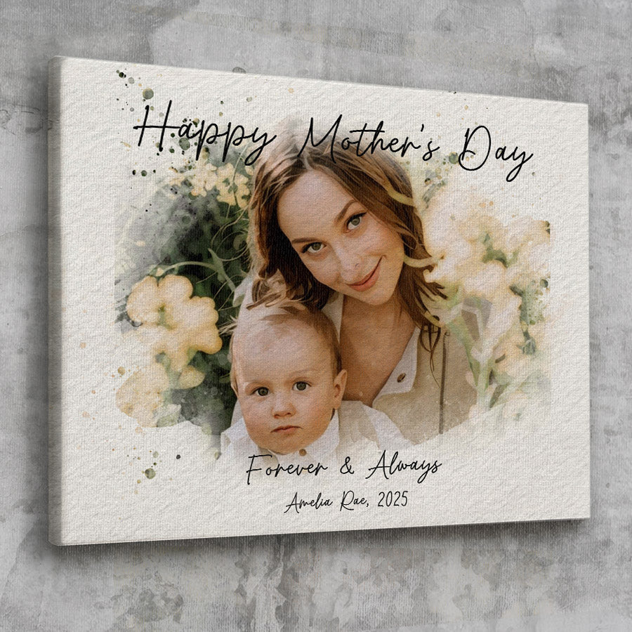 Personalized First Mothers Day Gift | Wall Art Canvas Ready To Hang