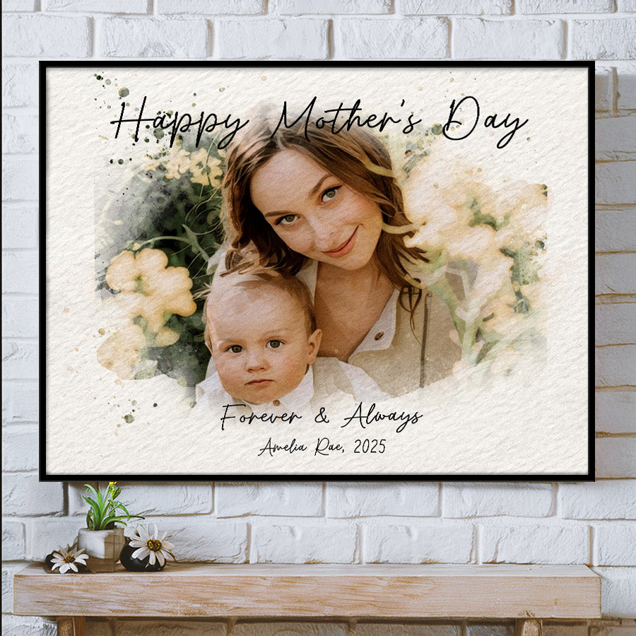 Personalized First Mothers Day Gift | Wall Art Canvas Ready To Hang