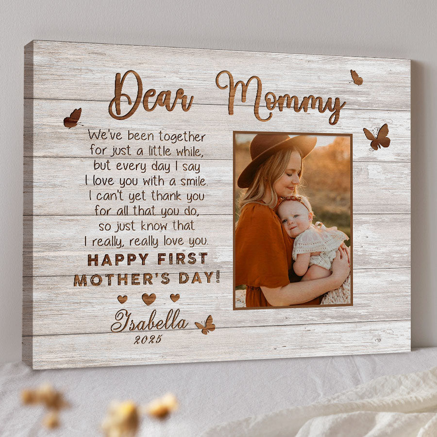 Personalized First Mothers Day Gift | First Mothers Day Canvas | 1st Mothers Day Gift