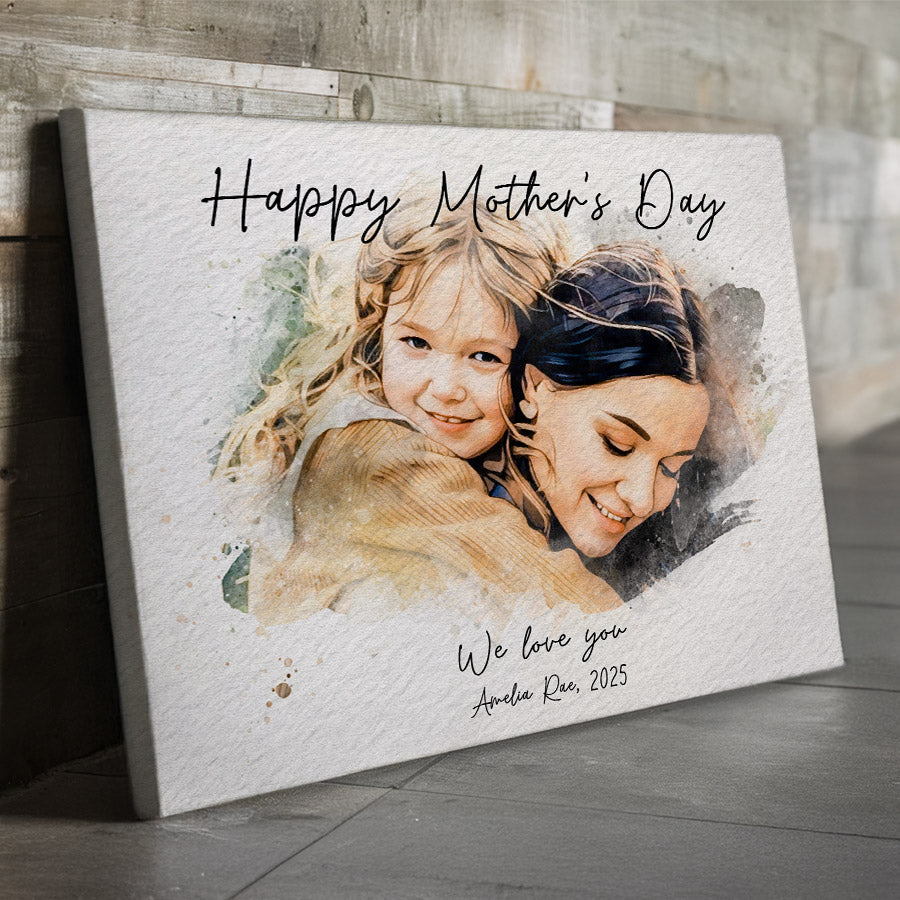 Personalized First Mothers Day Gift | First Mothers Day Canvas | 1st Time Mothers Day Gift